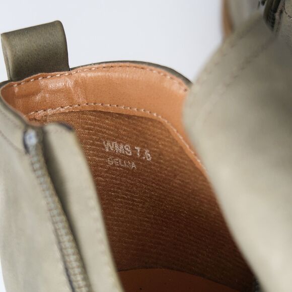 DV Dolce Vita Womens Dellia Booties‎ Size 7.5 Suede Leather Olive Green Braided - Picture 4 of 11